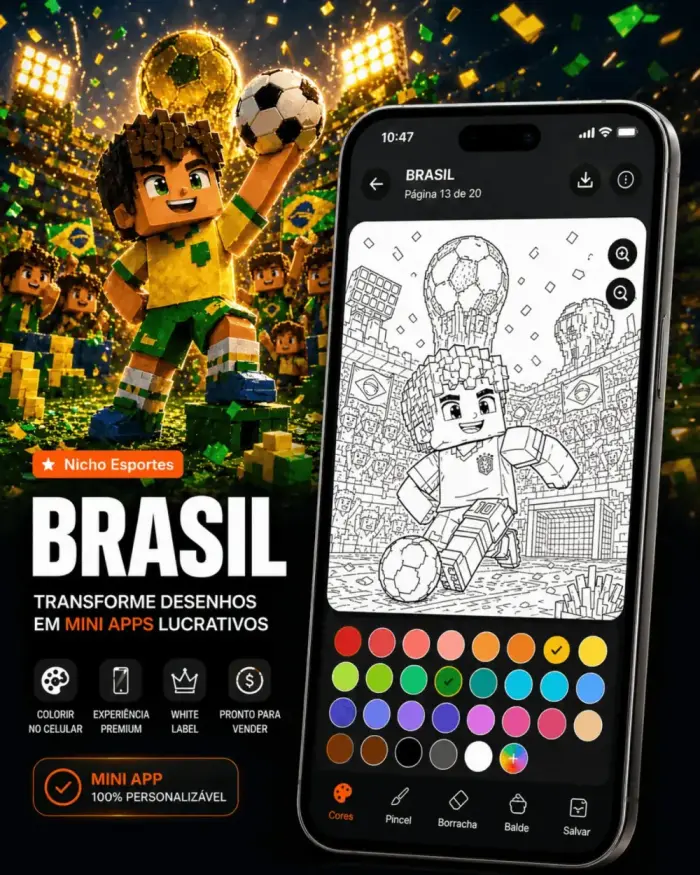 Info app de colorir Brasil — Nicho Esportes