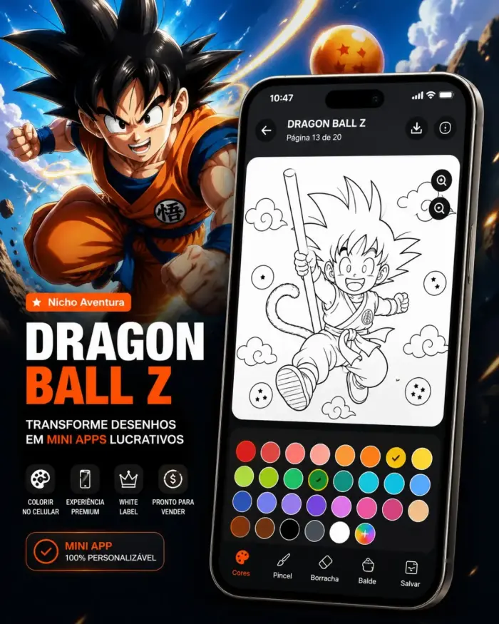 Info app de colorir Dragon Ball Z